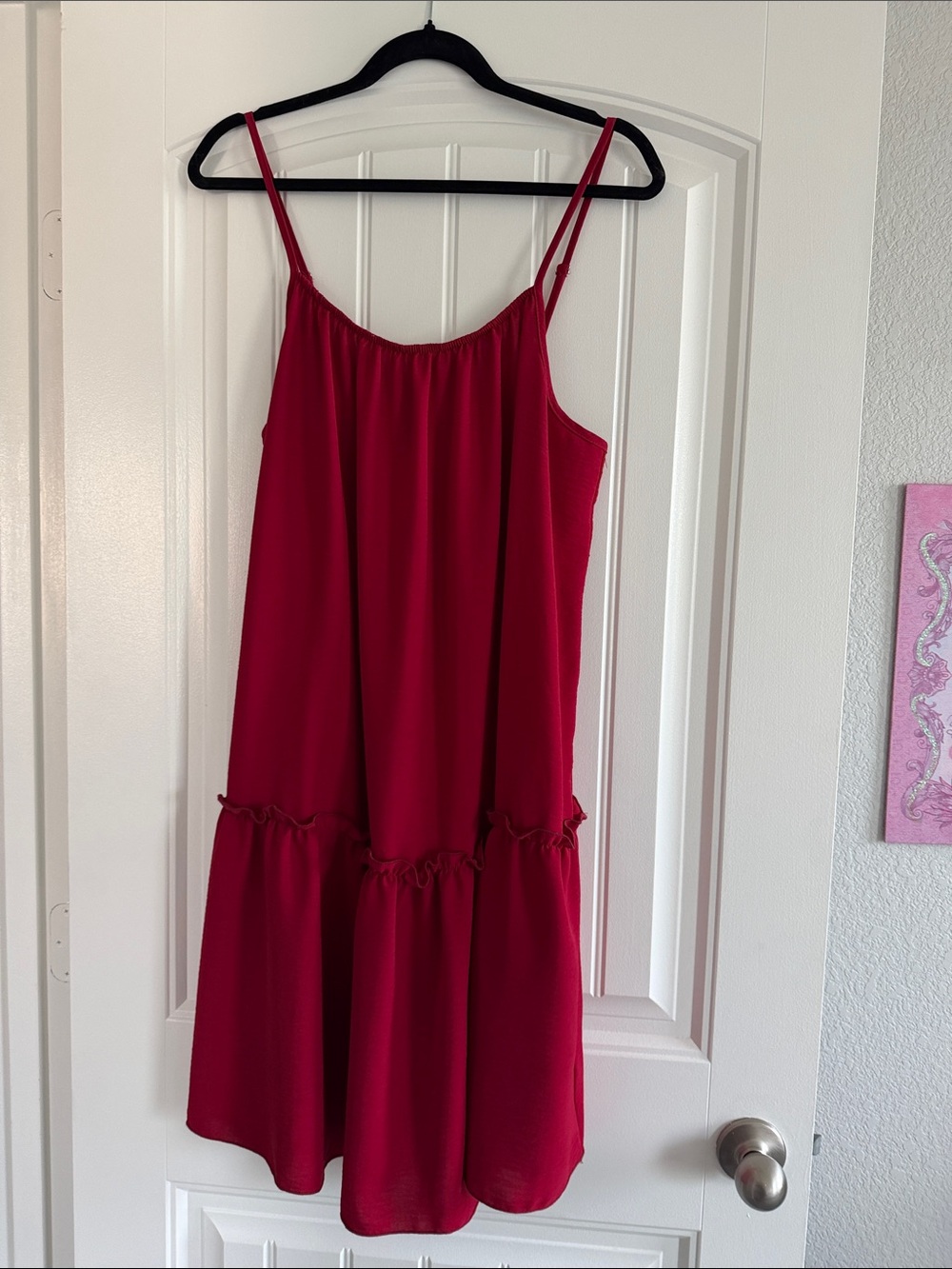 Express Red Midi Slip Dress